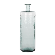 Guan Bottle Vase - H75 x Ø25 cm - Recycled Glass - Transparent