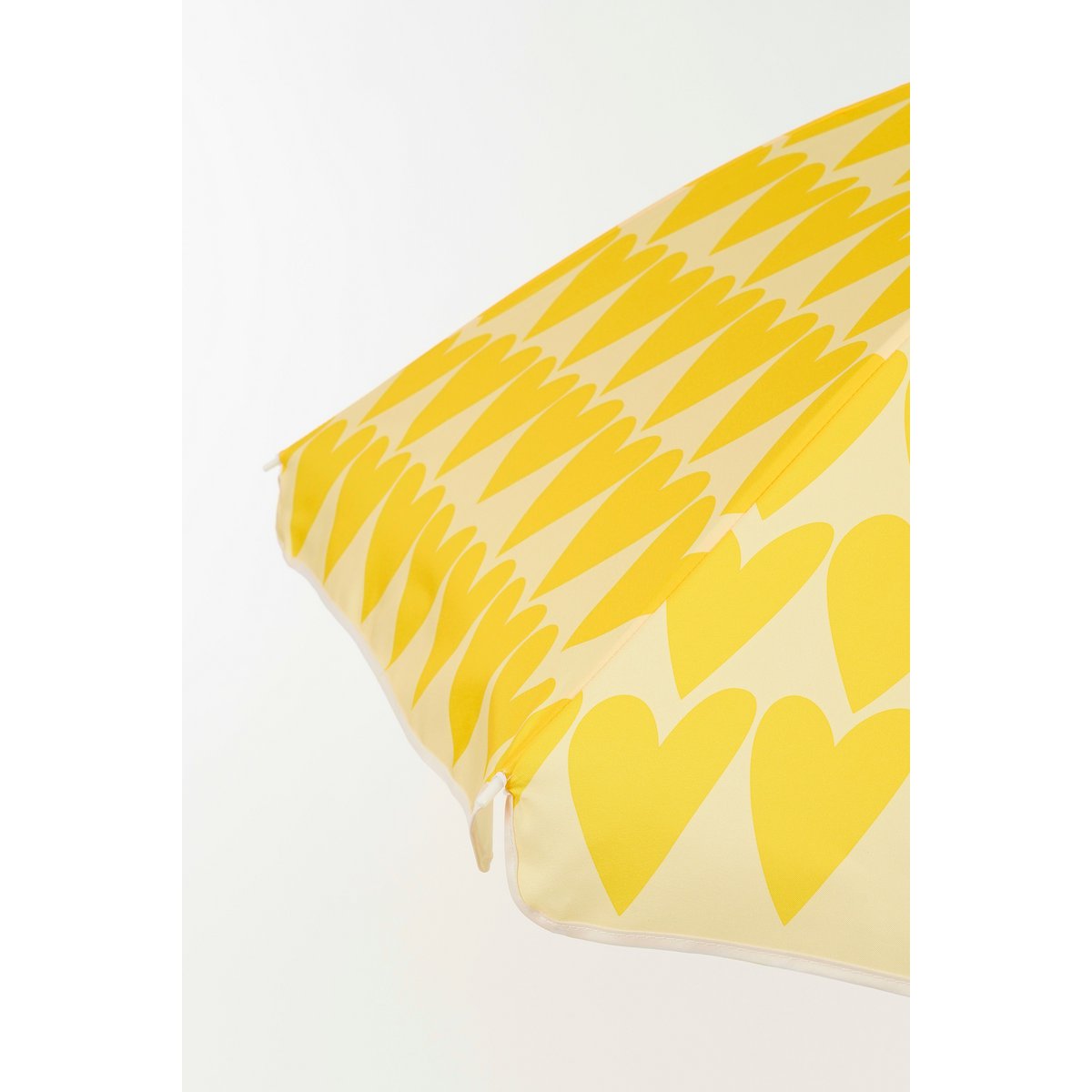 Parasol de plage en forme de cœur - H180 x Ø160 cm - Jaune