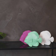 Ornament - Platte Vis - Polyresin - Roze - 19,5x10,5x16cm