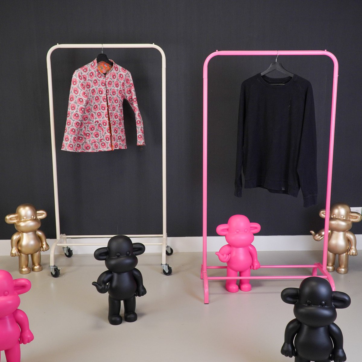 Clothrack - Metaal - roze - 80x40x150cm
