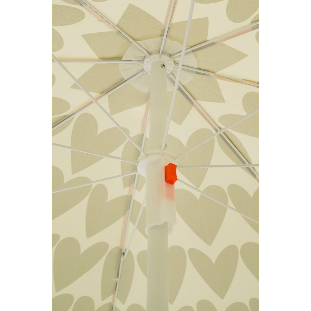 Parasol de plage en forme de cœur - H180 x Ø160 cm - Bruin