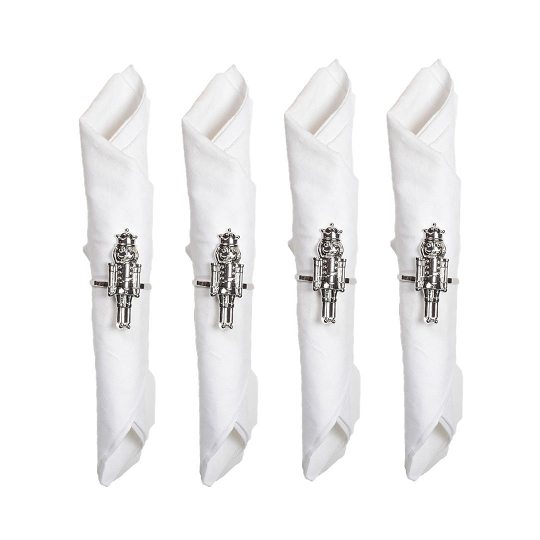 Silver napkin rings - set of 4