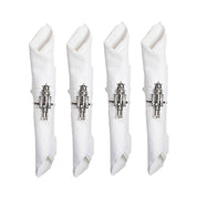 Silver napkin rings - set of 4