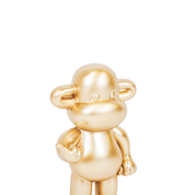 Ornament - hanging loose monkey- gold - 11x7x19cm