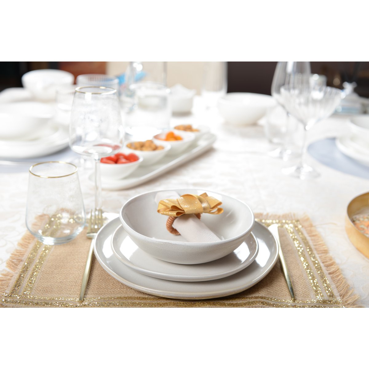 Wit plat bord - 27x27x2.2cm