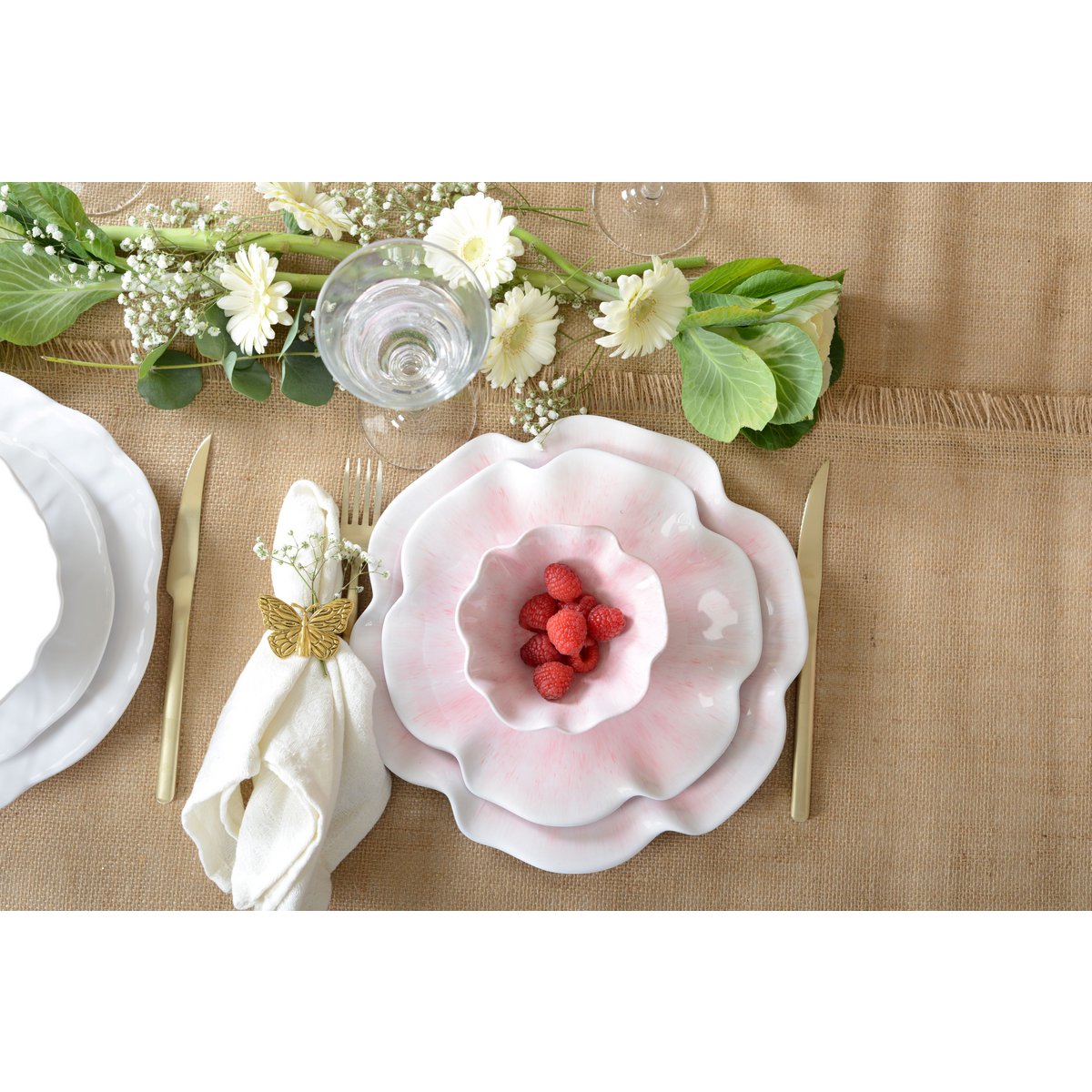 Rozendessertplaat in melamine 23x23x2cm