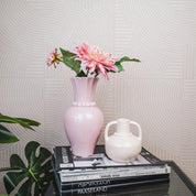 Vase - pearl neck - stoneware sand - 11x10x12cm