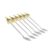 Set of 6 golden Fir Spoons