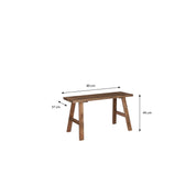 Bold Wooden Bench - L80 x W37 x H44 cm - Recycled Wood - Brown