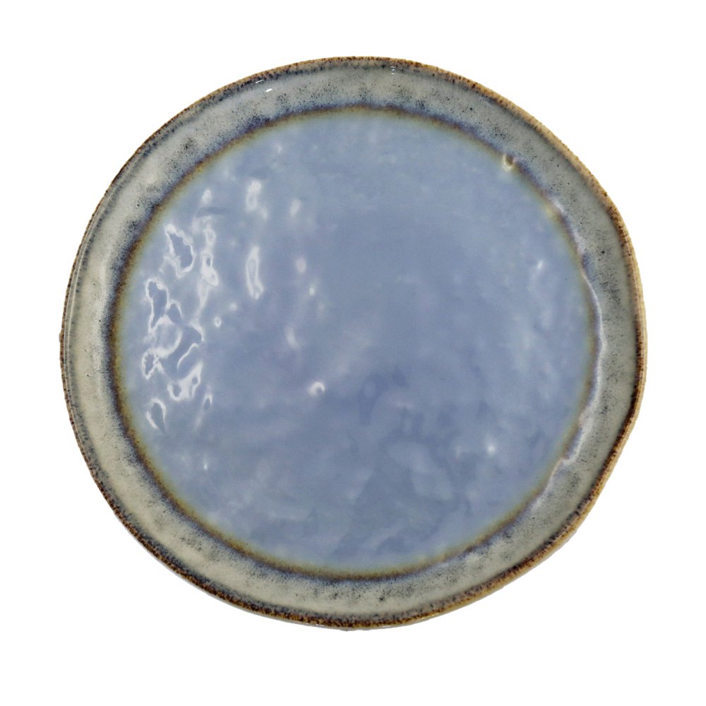 Blauer Porzellan-Dessertteller 21,5 x 21,5 x 1,4 cm