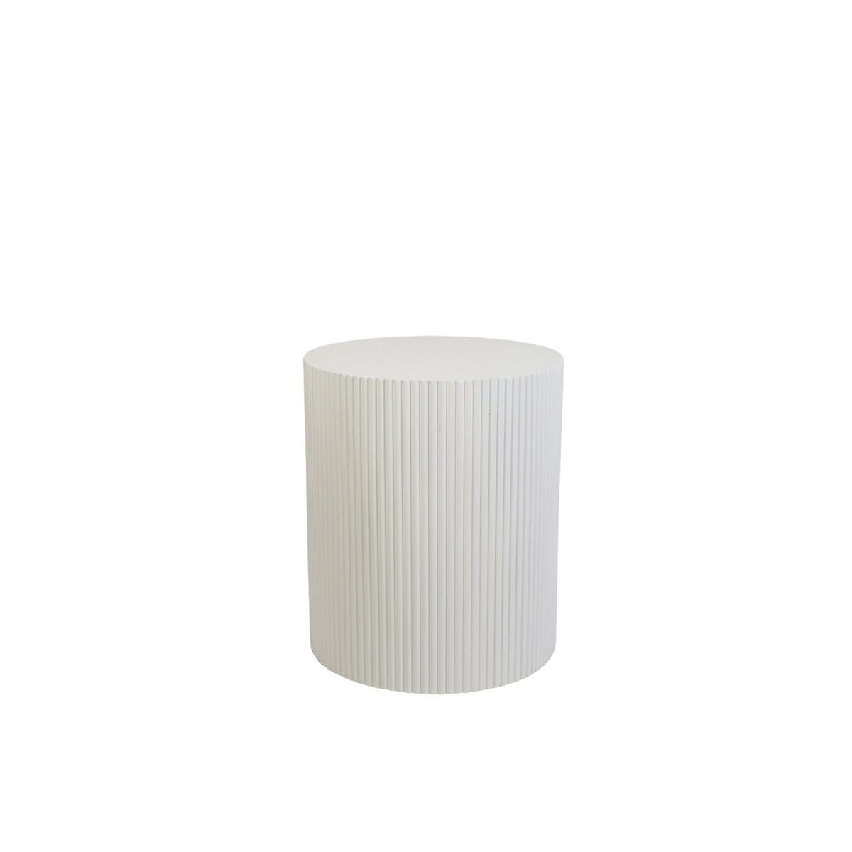 Side table - cylinder - white 