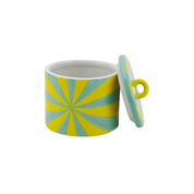 Deco Jar - Swirl - Dolomite - Geel/Mint - 11x11x11,5cm