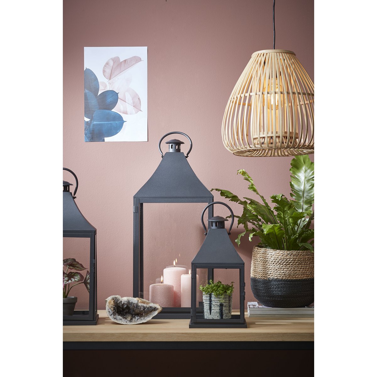 Jorck Plant Basket - Set of 3 - H24 x Ø26 cm - Black