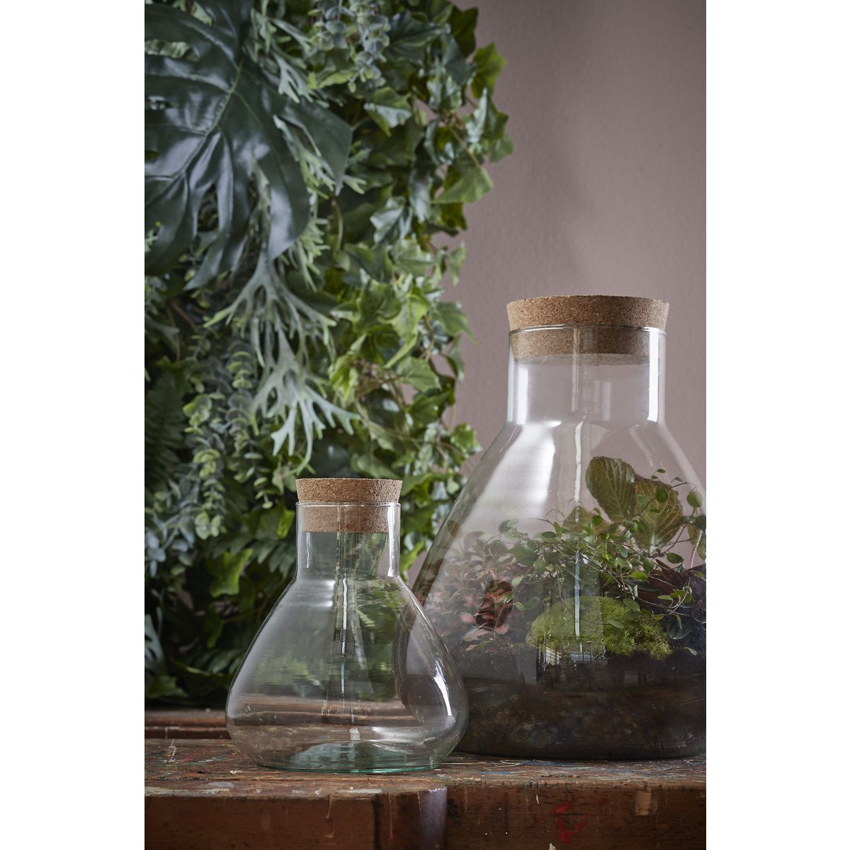 Emily Storage Jar - H25 x Ø23 cm - Recycled Glass - Transparent