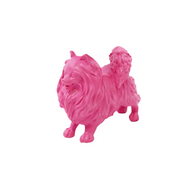 Ornament - Pomeranian - Pink - 10.5x5x9cm