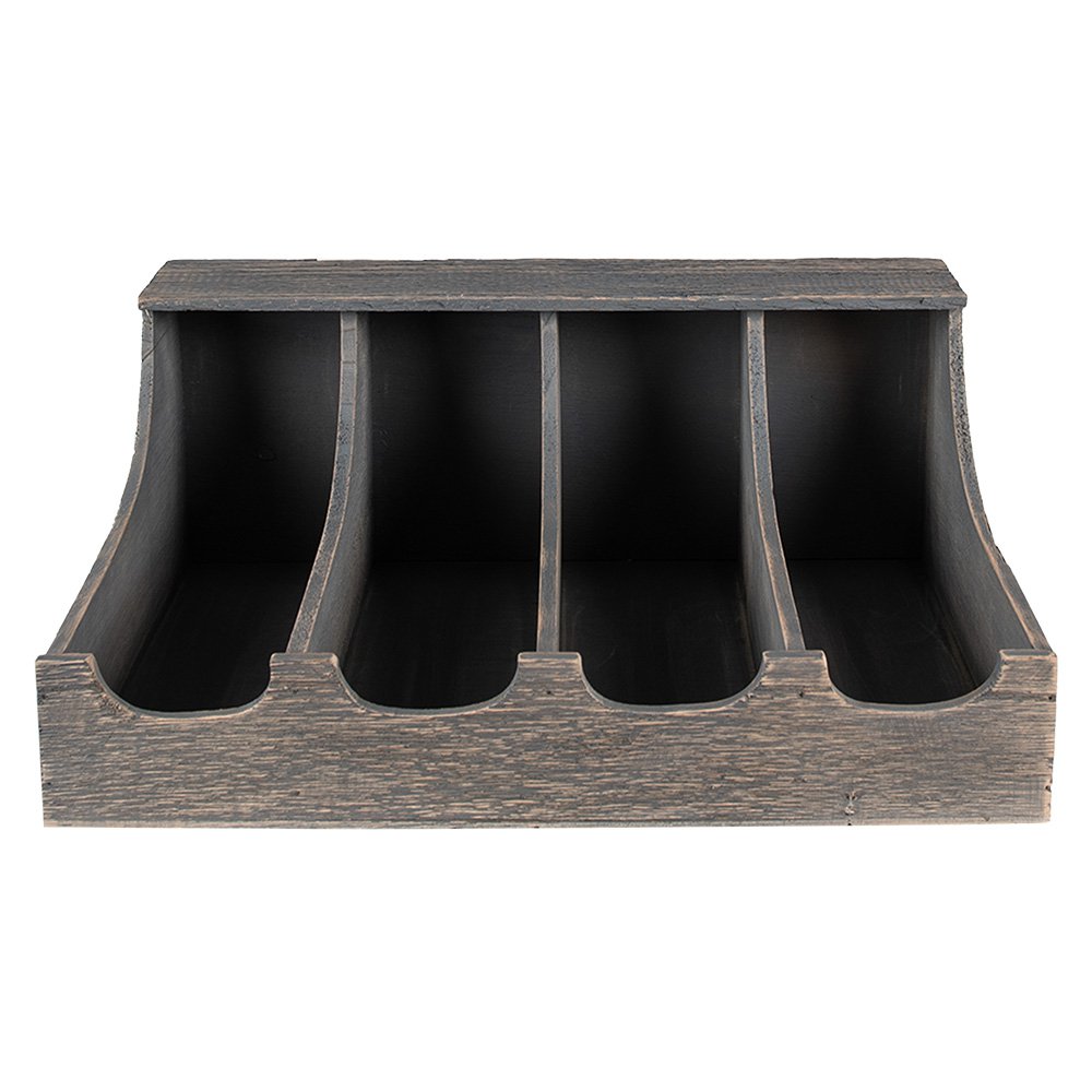 Bestekbak Grijs, Hout 41x29x17 cm