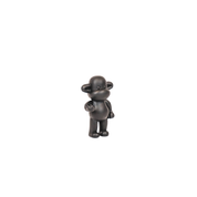 Ornament - hang losse aap beeldje 'de legende' - polyresin - zwart - 20,5x13,5x35cm