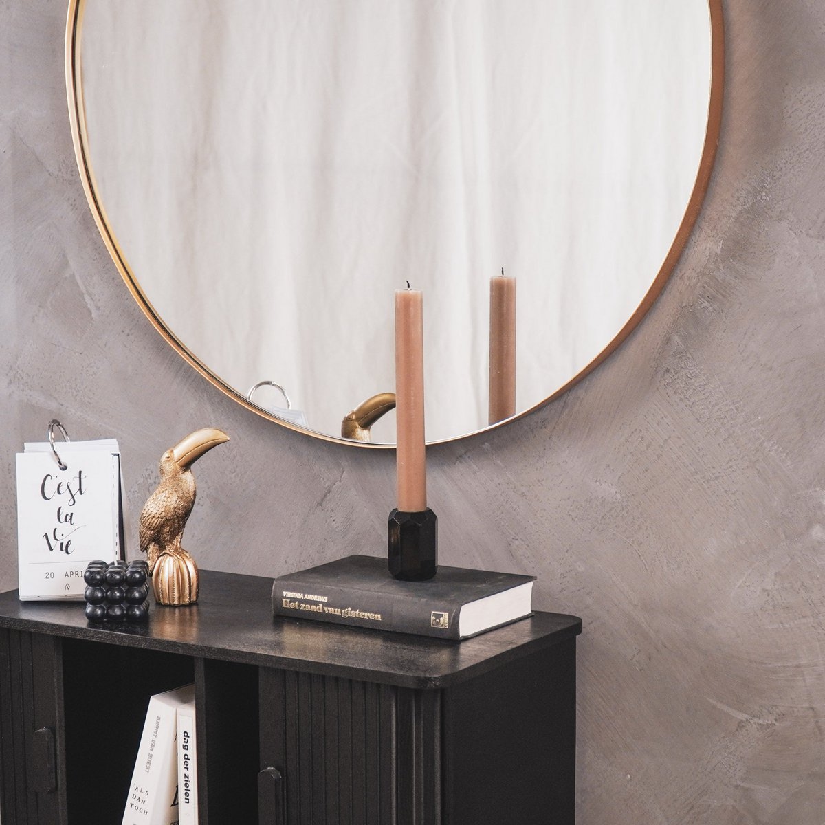 Candles - XL - Taupe - 3x25cm