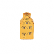 Candle holder - House - Ceramic - Gold - 6x6x11cm