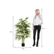 Bamboo artificial plant in pot - H150 x Ø60 cm - Green