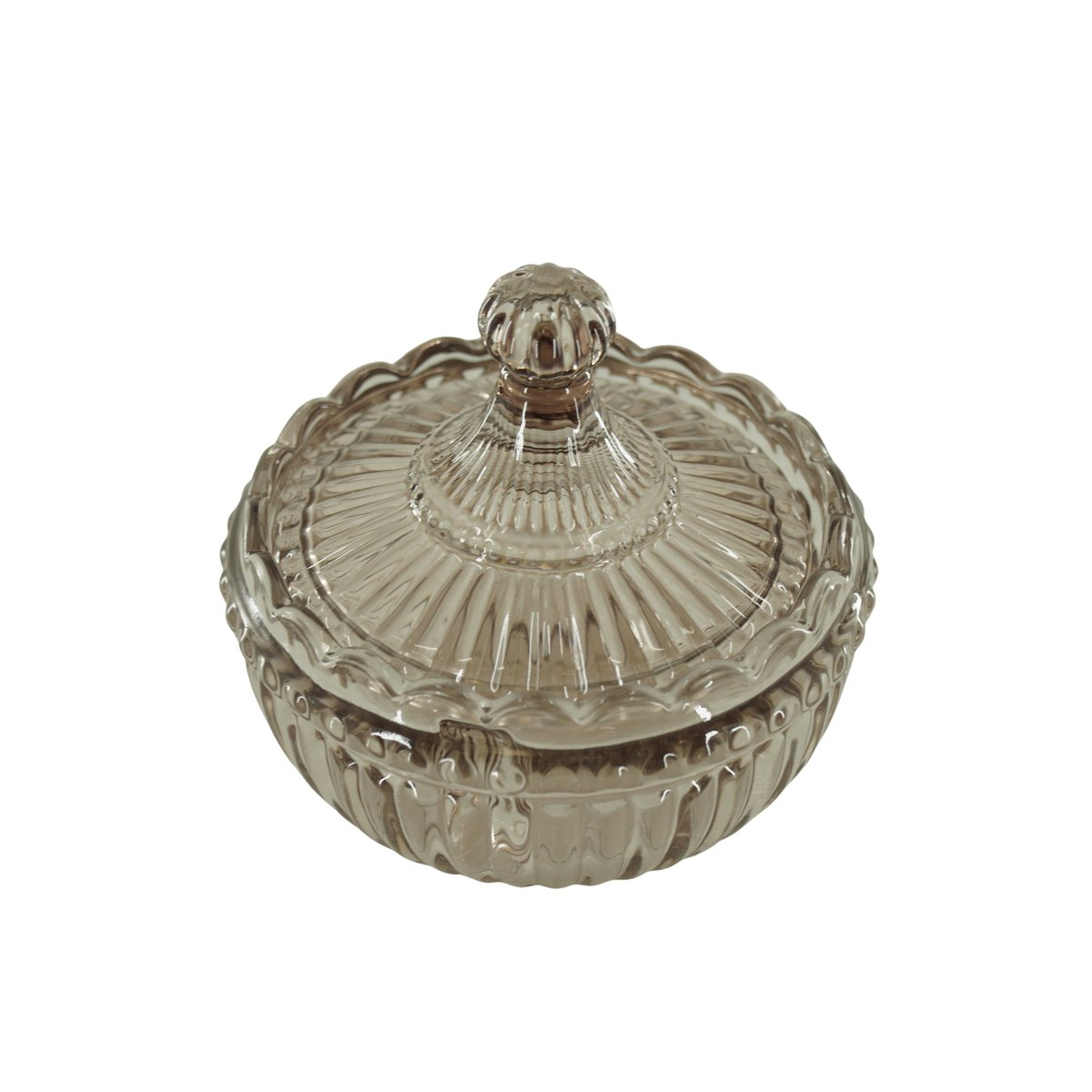 Pot - Glas - Bruin - 9,5x9,5cm