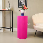 Side table/pillar - cylinder - neon pink 