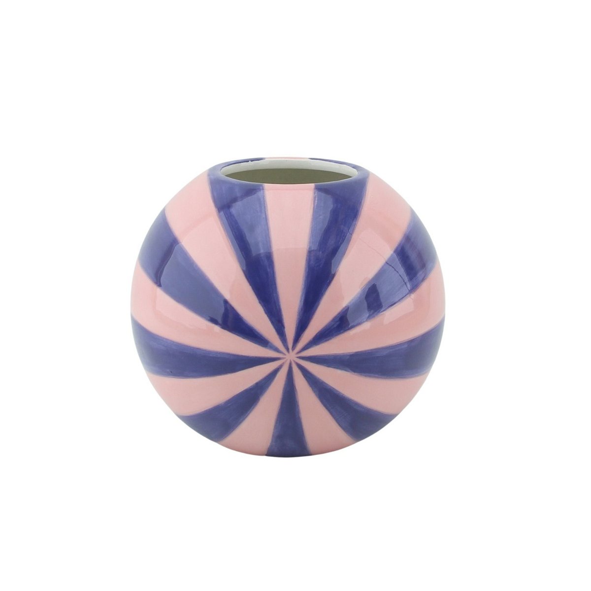 Vaas - Flower Vase Swirl - Pink/Violet - 15x15x13,5 cm