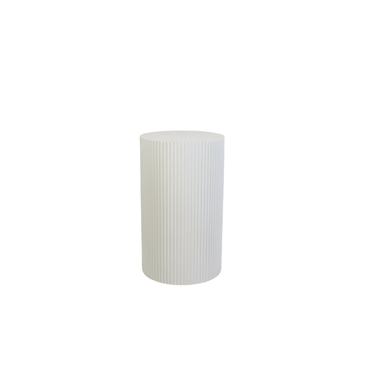 Side table / pillar cylinder - White 
