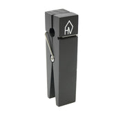 Ornament - Clip Cardholder - Wood - Black - 4x15cm 