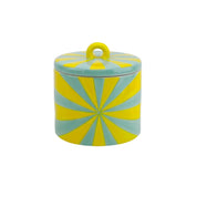Deco Jar - Swirl - Dolomite - Geel/Mint - 11x11x11,5cm