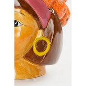 Funny Flowerpot Inside - L20 x B20 x H22 cm - Dolomite - Orange