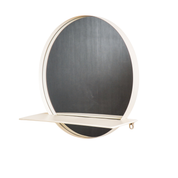Mirror - Round - Metal - With Shelf - Sand - Ø40cm