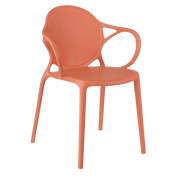 Nebraska Garden chair - L56 x W57 x H80 cm - Polypropylene - Salmon