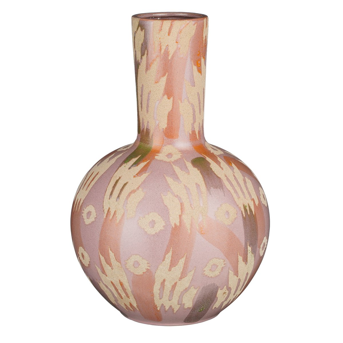Javi vase - H52 x Ø34 cm - Ceramics - Pink, Beige