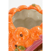 Funny Flowerpot Inside - L20 x B20 x H22 cm - Dolomite - Orange