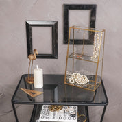 Jewelry box - Metal/Glass - Gold - 18x11x31cm