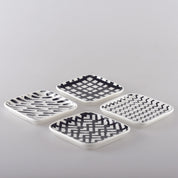 Zwart -witte schaaltjes 9,5 cm - set van 4