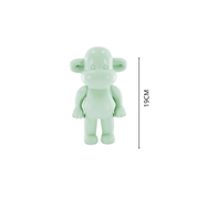 Ornament - Monkey Figurine 'The Legend' - Polyresin - Mintgreen - 11x7x19cm