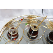 Gouden thee glazen - set van 6