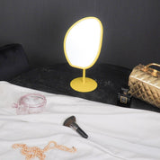 Mirror - organisch - metaal - neon geel - 16,5x12x31,5 cm