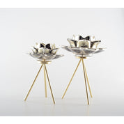 Support de fleurs doré 12,5x12,5x17,5 cm