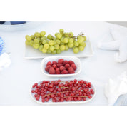 White rectangular porcelain dish 