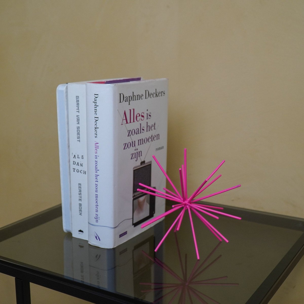 Ornament - Vuurwerk - Metaal - Neon Roze - 15x15x15cm