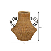 Fabiola Decoration vase - H43 x Ø30 cm - Rattan - Brown
