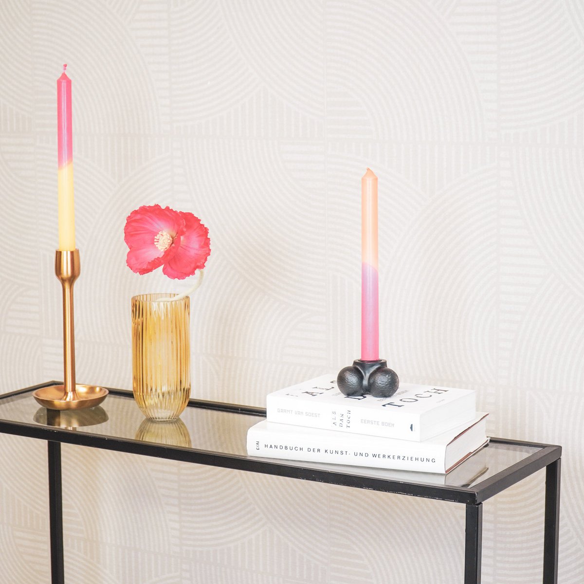 Candle holder - Scrotum - Polyresin - Black - 7.5x5.5x4cm