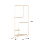 Armoire ouverte Jules - L76 x l30 x H178 cm - Métal - Marron clair