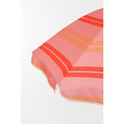 Parasol de plage à rayures - H180 x Ø160 cm - rose clair