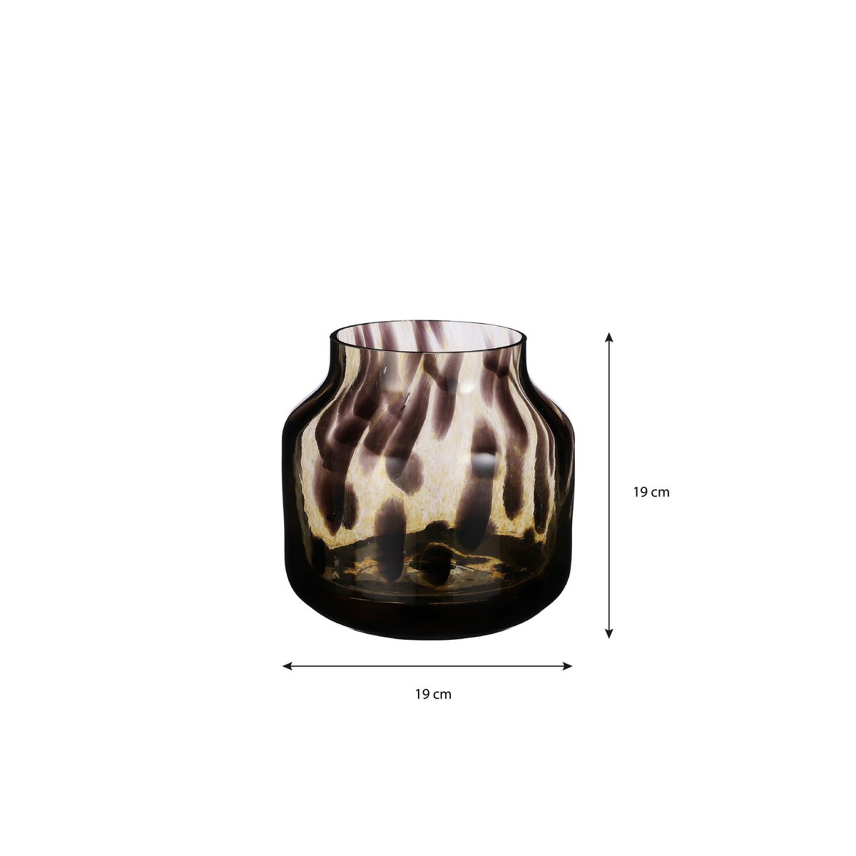 Pantera Vase - H19 x Ø19 cm - Brown