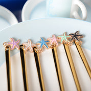Gouden dessert vorkjes met ster - set van 6