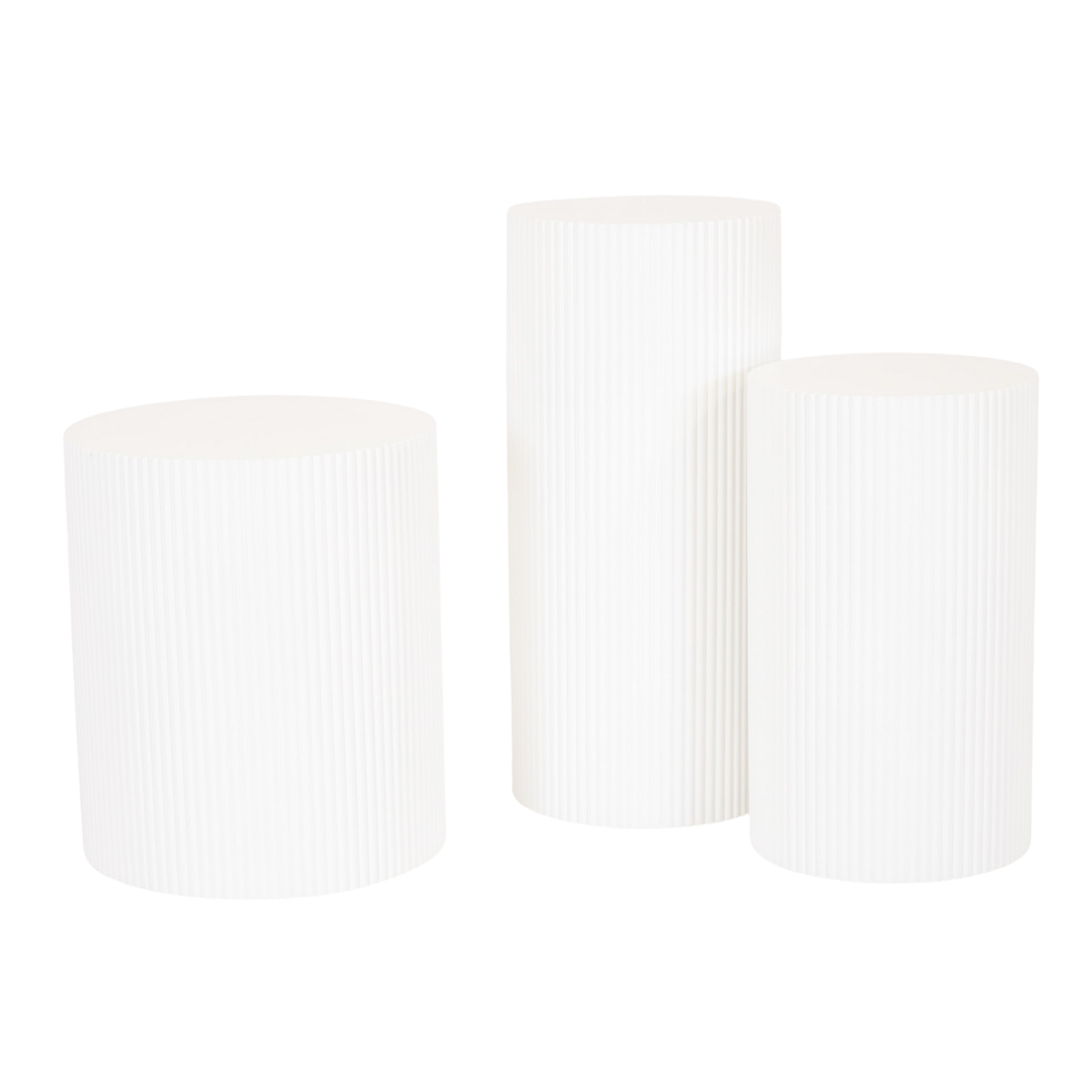 Side table/pillar - cylinder - white- 30x65cm